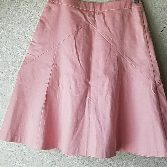 High waisted pastel femenine pink cotton skirt - Picture 4 of 8